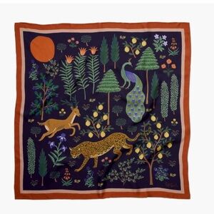 NIB Rifle Paper Co Rousseau silk scarf